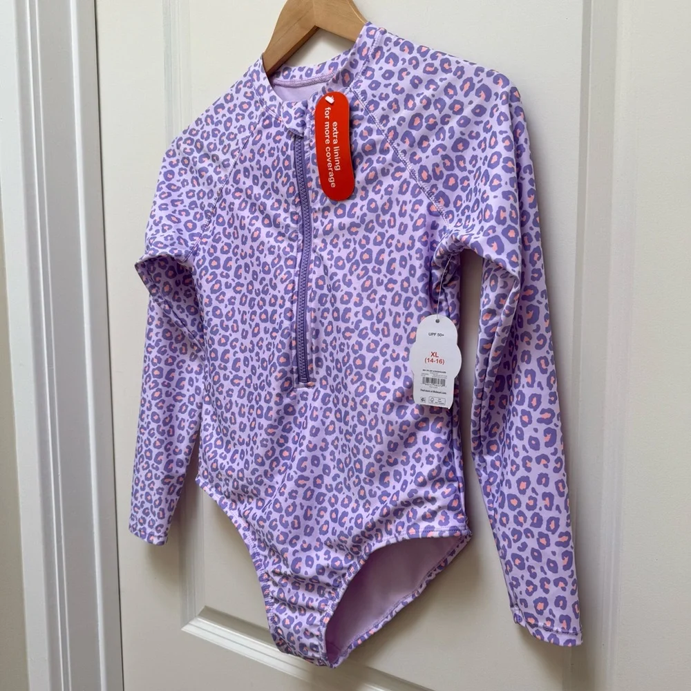 Wonder Nation Rashguard Cheetah Print NWT